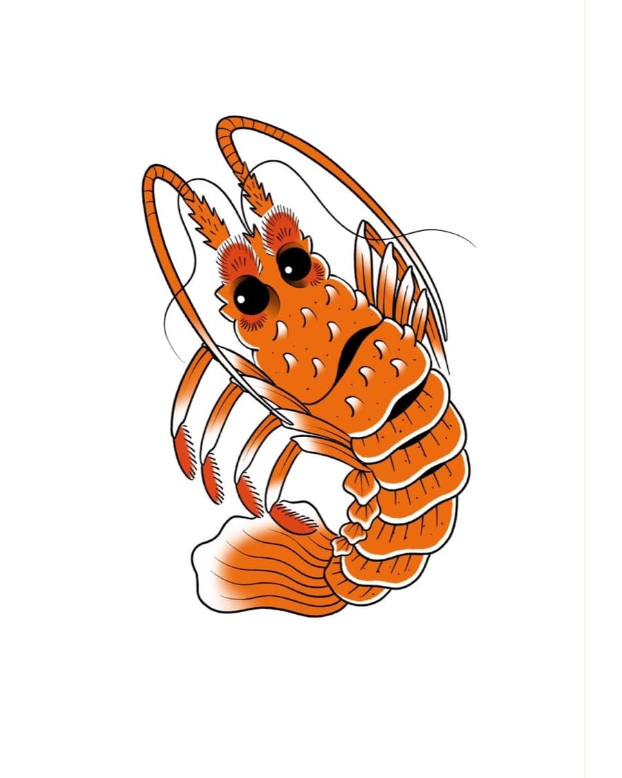 Desenho "Lagosta" de Sergio Miron